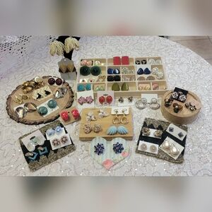50 Vintage to Modern Earring PAIRS